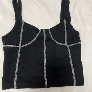 Black geometric tank